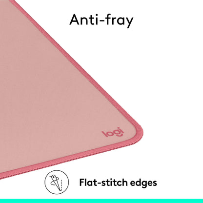 Logitech Desk Mat - Studio Series, Multifunctional Large Desk Pad, Extended Mouse Mat, Office Desk Protector with Anti-slip Base, Spill-resistant Durable Design - Pink