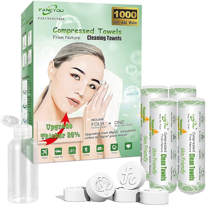 1000Pcs Compressed Towel Mini Tablets Disposable Face Towelette