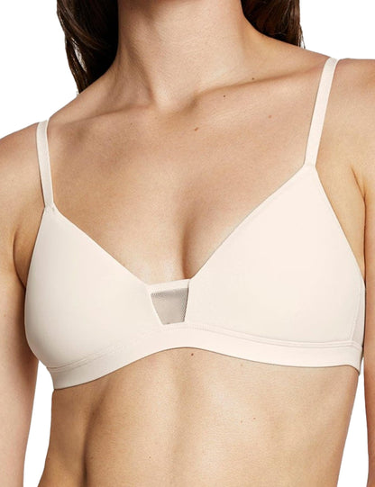 Pepper Wireless Bra | Feelgood Wirefree T-Shirt Bras for Women, Comfy Bras with Foam Cups, Convertible Straps for Racerback, Ecru Cream Bra (XXS-XL)