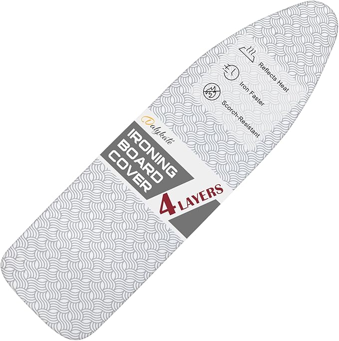 Dalykate Ironing Board Cover and Pad, Thick Padding, Elastic Edge, Scorch &