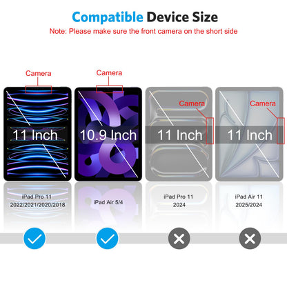 OMOTON Screen Protector for iPad Air 5th 4th Generation (Air 5/4, 10.9 Inch, 2022/2020) iPad Pro 11 Inch (2022/2021/2020/2019) Tablet - Tempered Glass, Case Friendly, Apple Pencil Compatible, 2 Pack