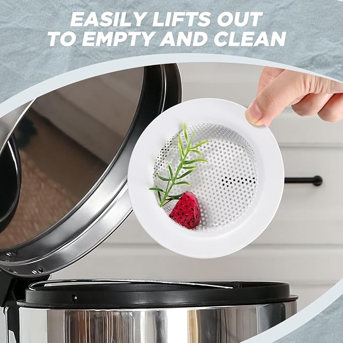 Retisee 2 Pcs Sink Strainer Stainless Steel Kitchen Sink Drain Strainer Basket
