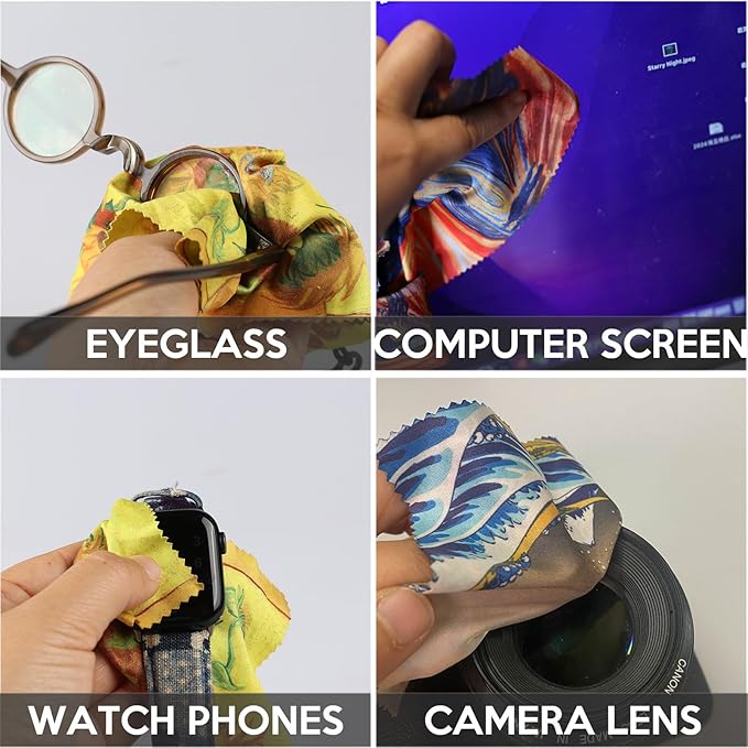 Glasses Cleaning Cloth, Family Pack Microfiber Eye Glass Clean Cloths Cleaner
