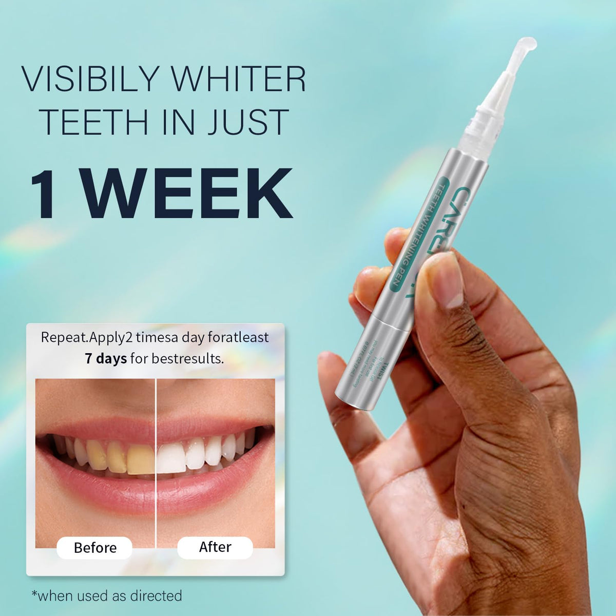 Teeth Whitening Strips 14 Treatments Kit - Contain Teeth Whitening Pen，Sensitive Teeth Whitener, Hydrogen Peroxide Teeth Whitener for Coffee, Wine, Tobacco, and Other Stains (28 Strips)