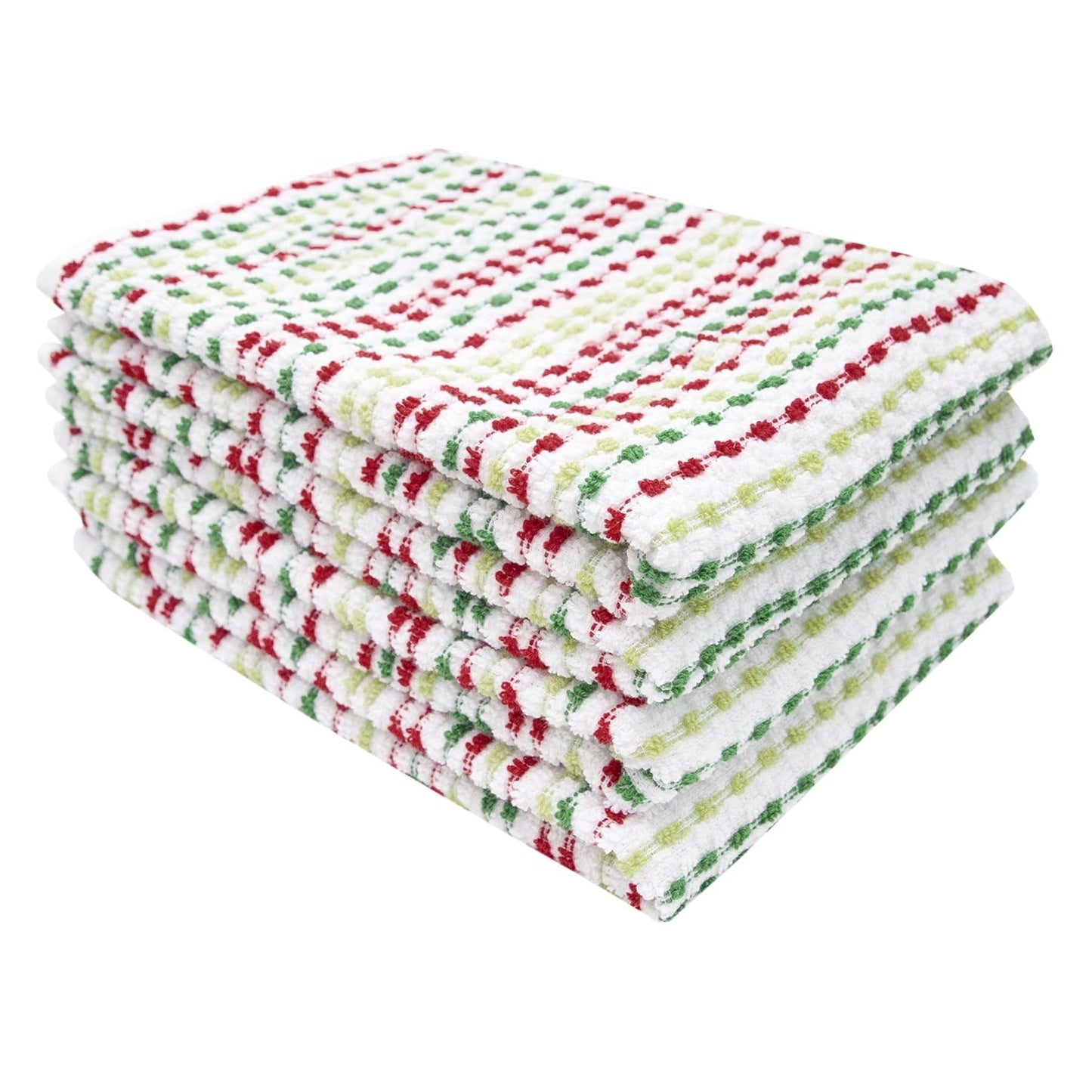 Ritz Pebble Bar Mop, Holiday Red-Green, 4 Towel Set