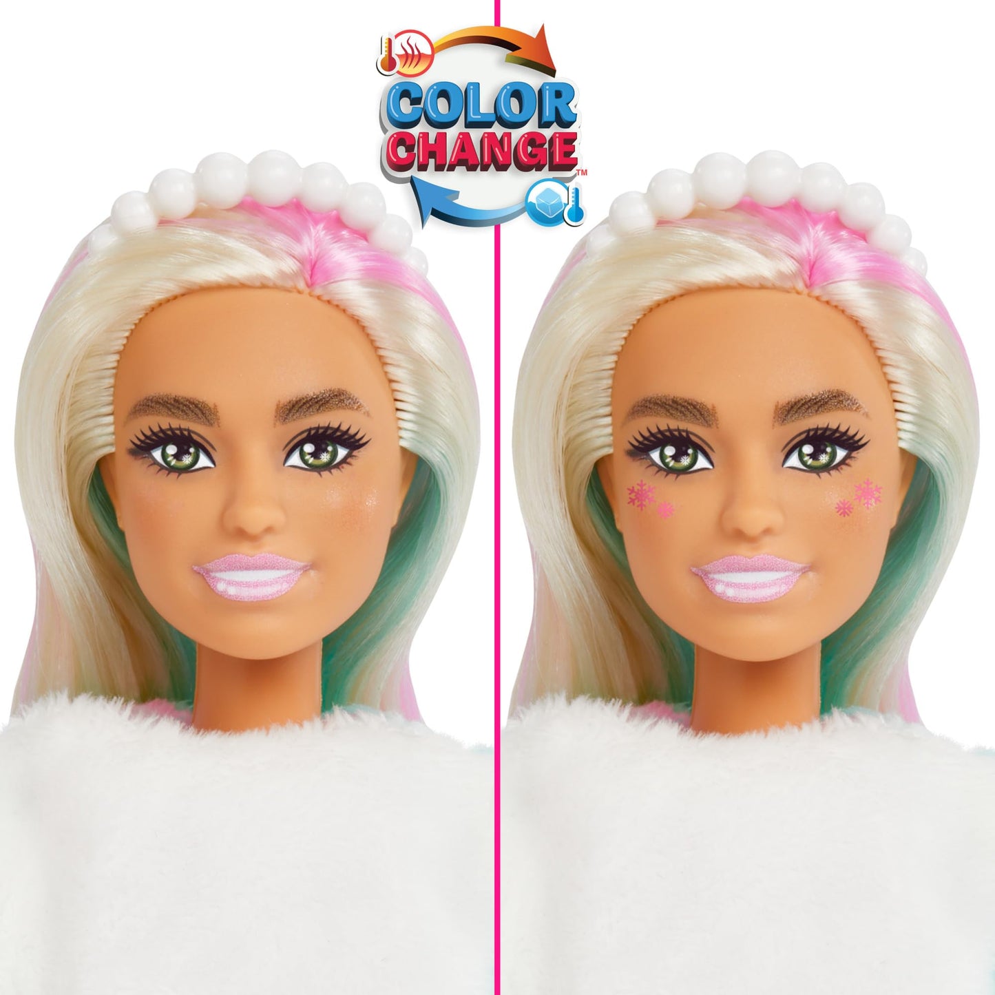 Barbie Cutie Reveal Advent Calendar with Doll & 24 Unboxing Surprises, Holiday Advent Calendar with Color Change, HJX76