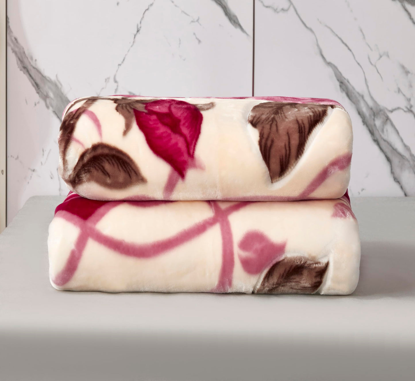 LGYKUMEG Korean Mink Blanket 59"×79" Silky Soft and Warm - 2 Ply Reversible Raschel Bed Blanket for Single Bed（150x200cm2kg）
