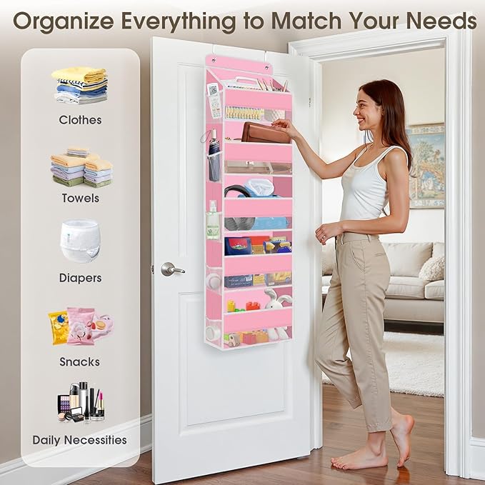 2 Pack Over The Door Organizer Hanging Storage Organizers