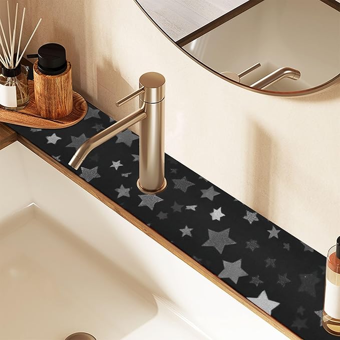 Kitchen Sink Splash Guard 1 PC 14.7 Inch Sink Faucet Mat Splash Guard