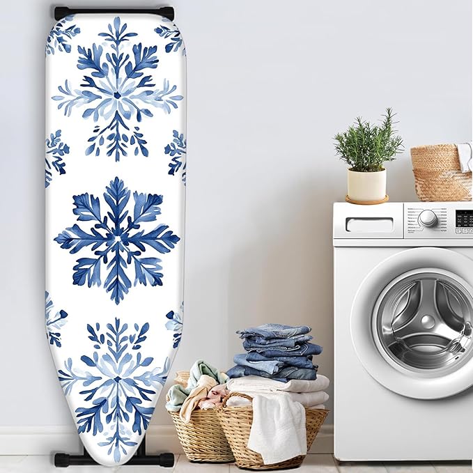 Nuxovilar Blue Snowflake Ironing Board Cover, 15 * 54inch, Fit Most Standard