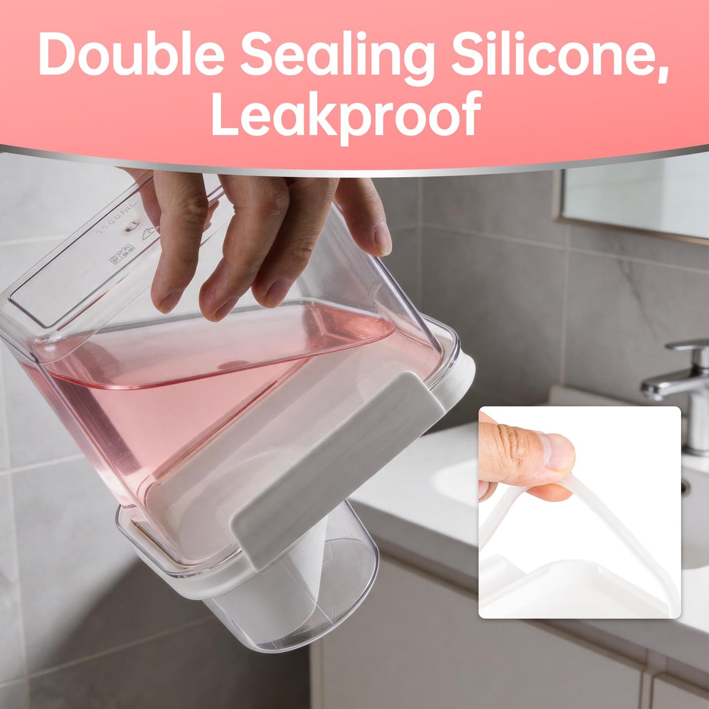 Vekniqo Epsom Salt Container with Scoop Cup-1100ml(37oz)