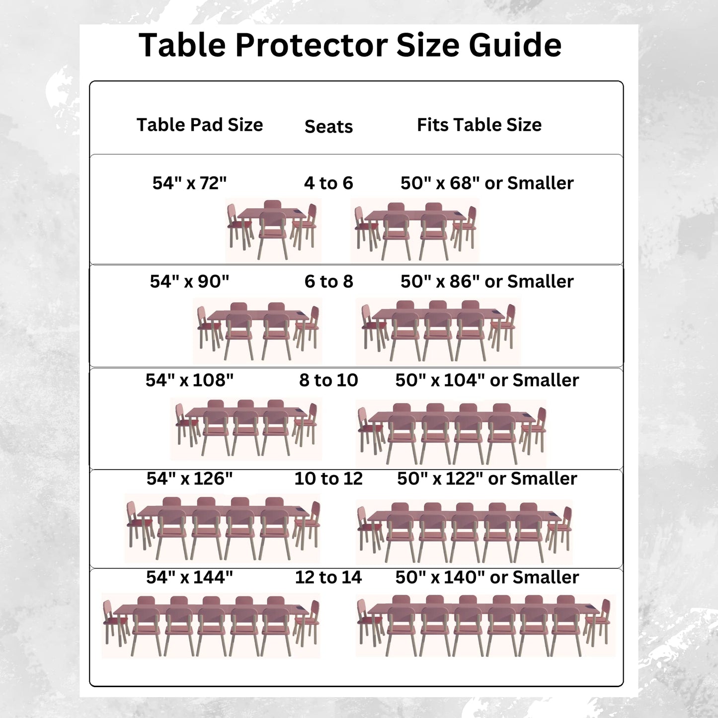 tablecloths by design - Quality Table Pad Protector, Superior Protection from Spills, Scratches & Heat - Reusable Vinyl Table Cloth with Cushion Flannel Backing (72" L x 54" W)