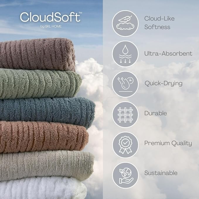 SKL Home CloudSoft Cotton Luxury Bath Towel