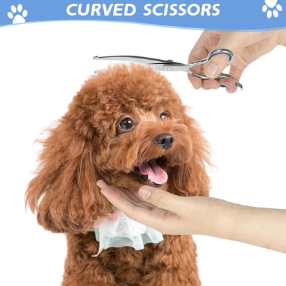 Niura 7 in 1 Professional Pet Grooming Kit - Grooming Scissors Kit Set for Dog & Cat