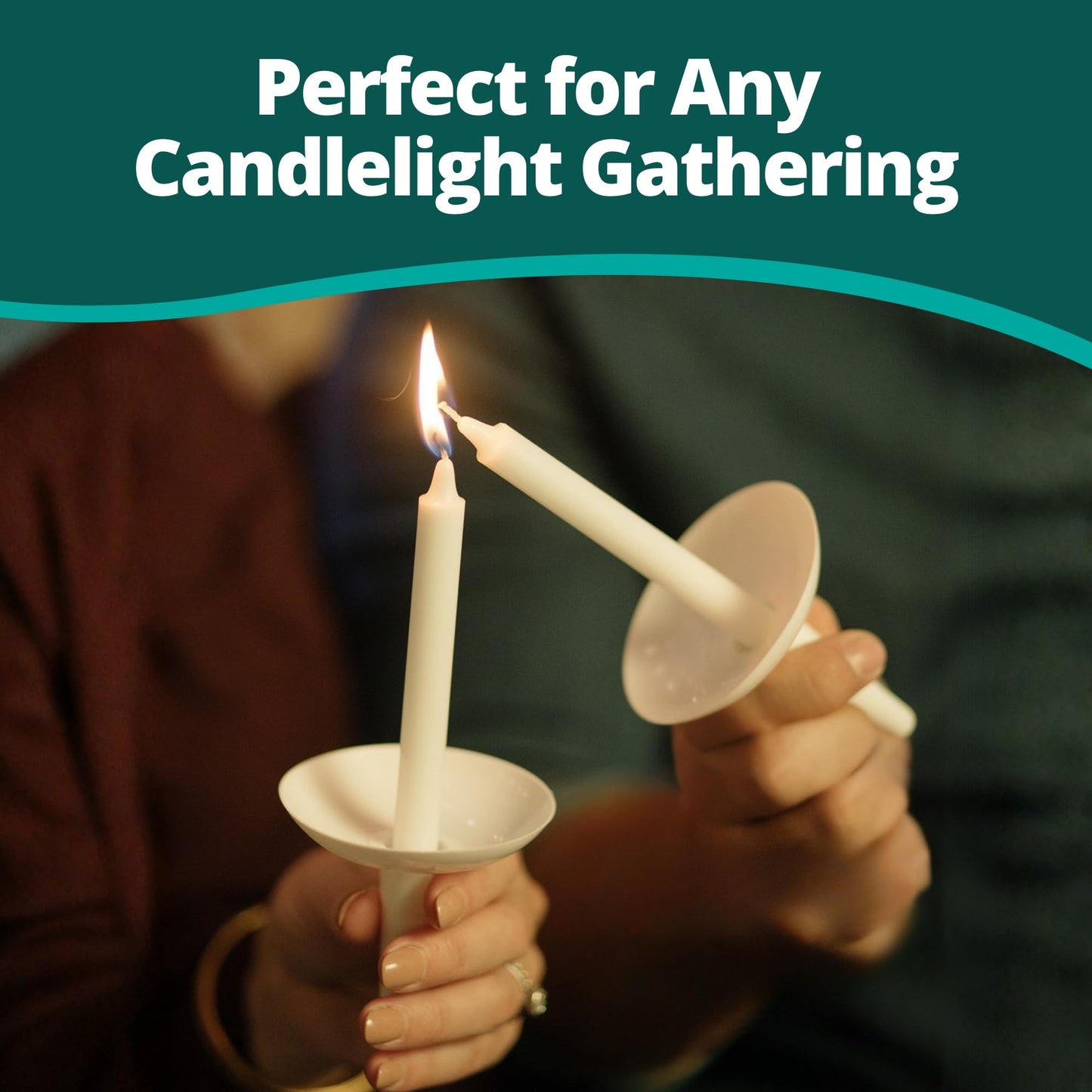 Concordia Supply Candlelight Service Reusable Plastic Candle Holders for Candlesticks - 50 Pcs. Protector for Church Vigils, Memorial, Congregational, & Christmas Eve Candles