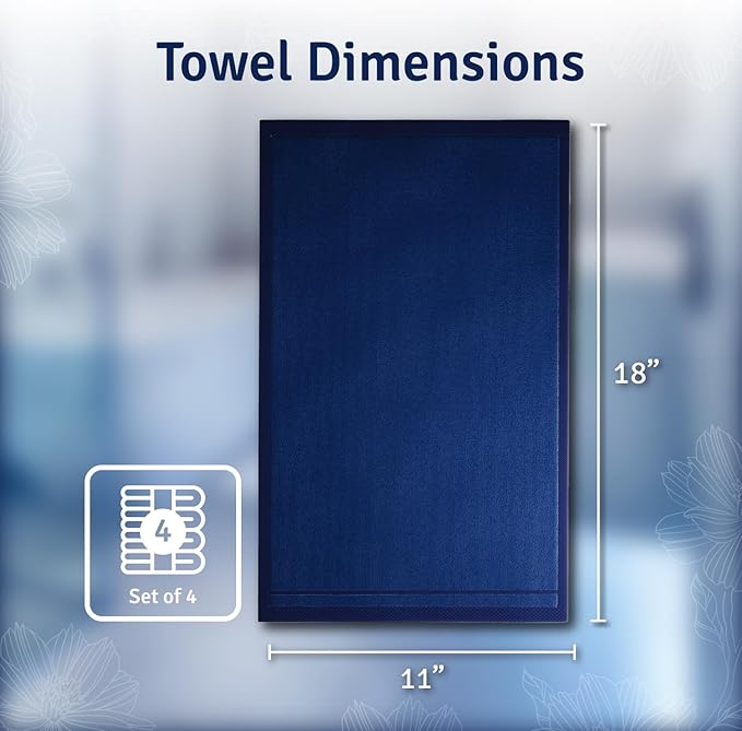 Creative Scents Cotton Fingertip Towels Set Blue
