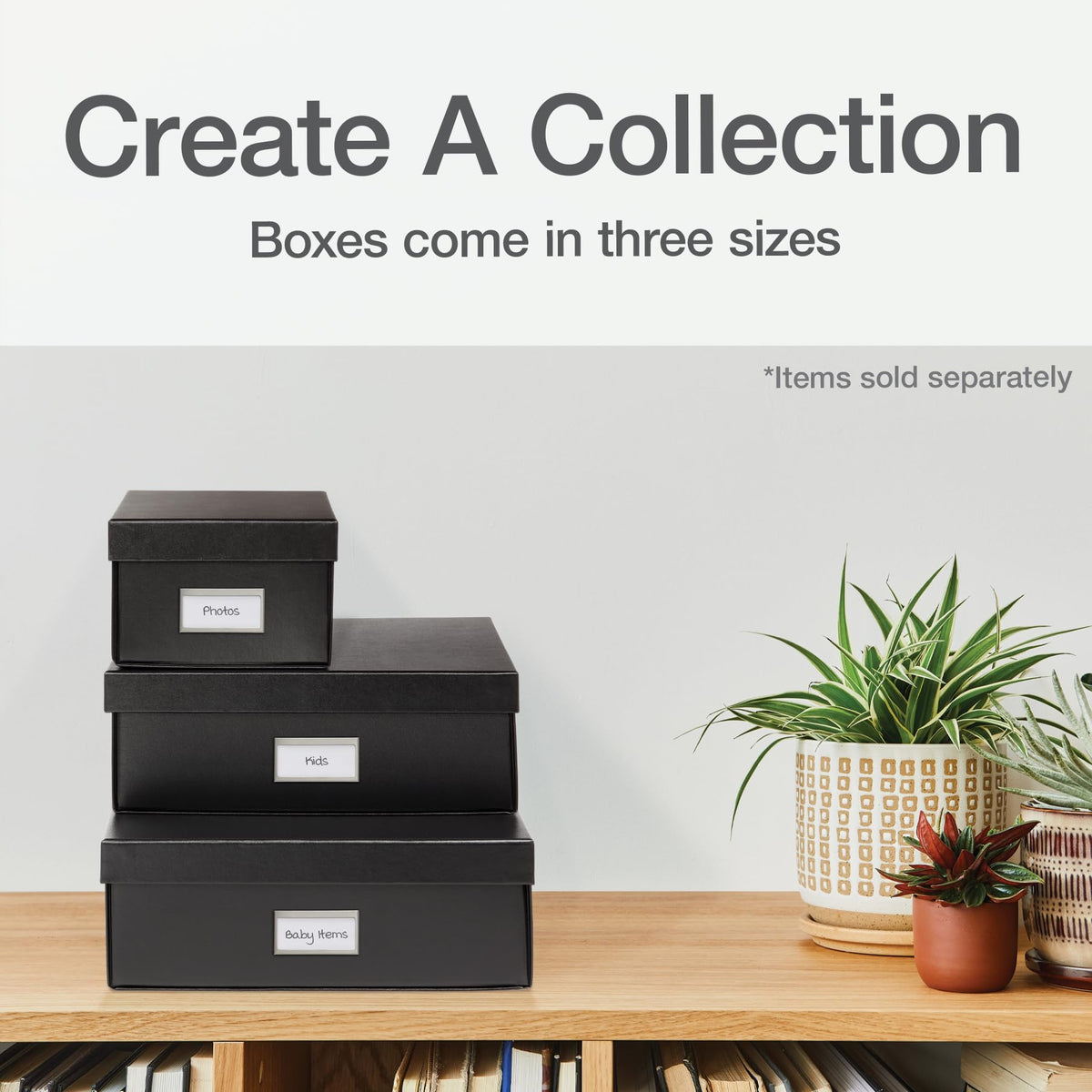 Oxford Keepsake Box, Protective Storage Box, Home and Office Organizer, Photo Storage Box, Souvenir Organizer, Medium, 12" x 12" x 4 1/4" (41788)