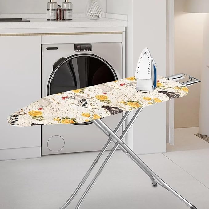 Sprowallow Rooster Rose Ironing Board Cover and Pad