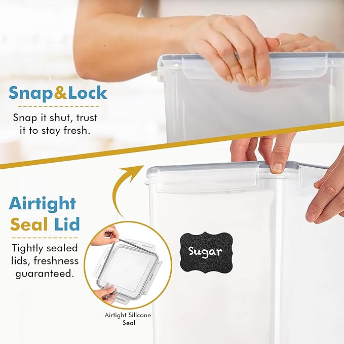 Shazo 2 PC Extra Large Bulk Food Storage Containers