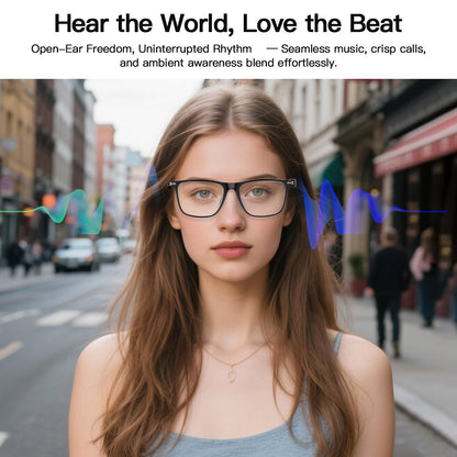 Bluetooth Audio Smart Glasses, Blue Light Glasses for Women Men, Remote Shooting, Open Ear Sound Mic & Speakers, Magnetic Charging, Color-Changing Polarized Sunglasses Lenses, Voice Assistant（GS06S)