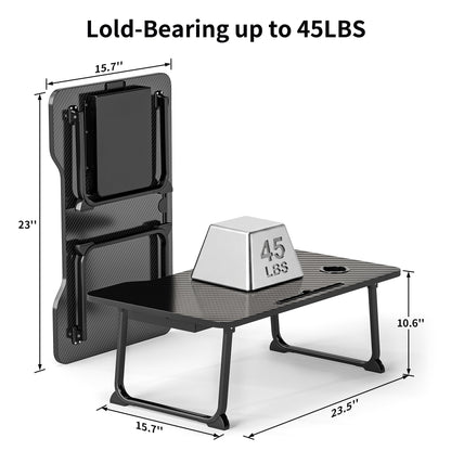 SINKONG Lap Desk for Adults - Portable Foldable Bed Desk Tray Table Laptop Stand with Storage Drawer/Cup Holder,for Working Reading Writing Eating,Watching Movies for Bed Sofa Couch Floor