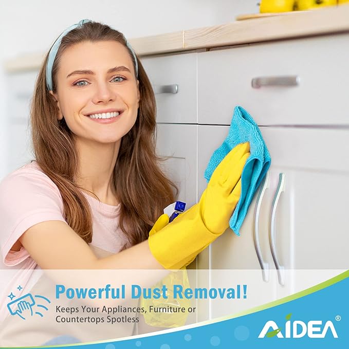 AIDEA Microfiber Cleaning Cloth-12PK, Soft Microfiber Towels