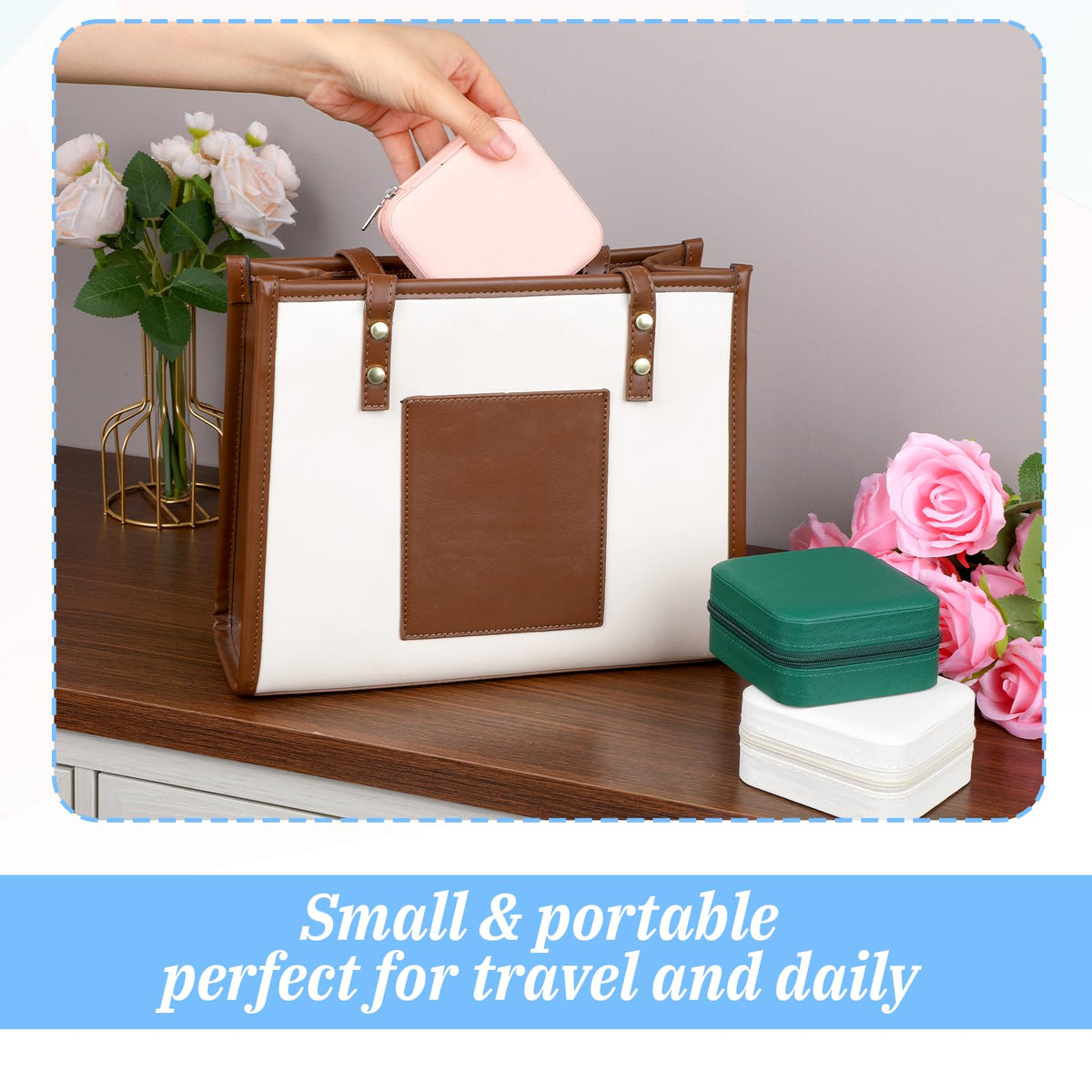 Prasacco 12 Pcs Travel Jewelry Case Bridesmaid Gifts Box PU Leather Small Travel Jewelry Box Mini Jewelry-Organizer for Earrings Rings Necklaces Women Girls Bridesmaid Proposal Gifts, 6 Colors