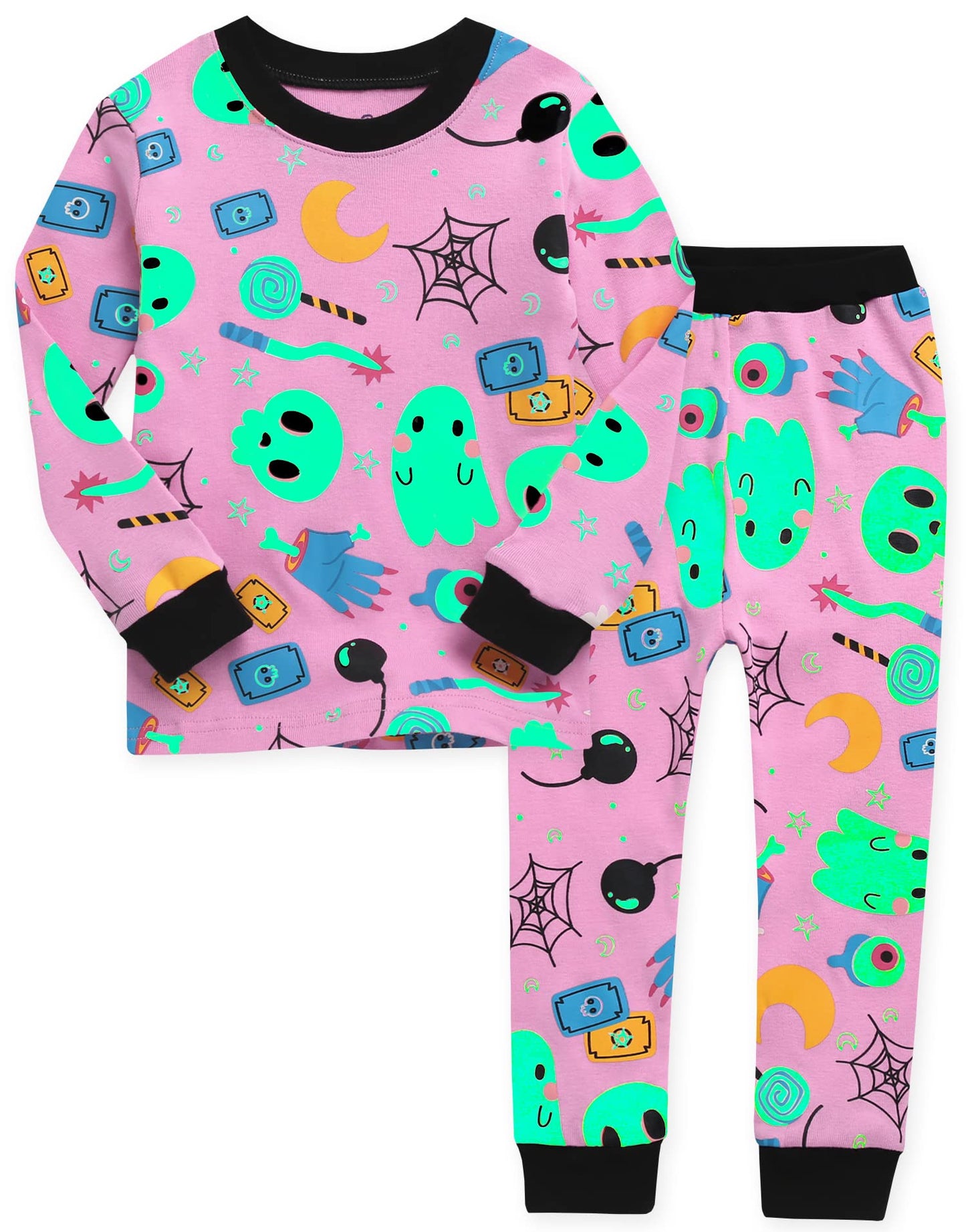 VAENAIT BABY Infant Kids Toddler Junior Halloween Novelty Pajama Set Horror Night Pink L