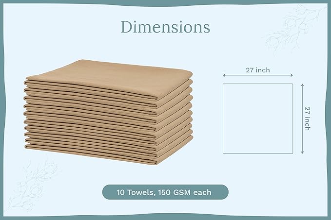 Organic Cotton Beige Flour Sack Towels