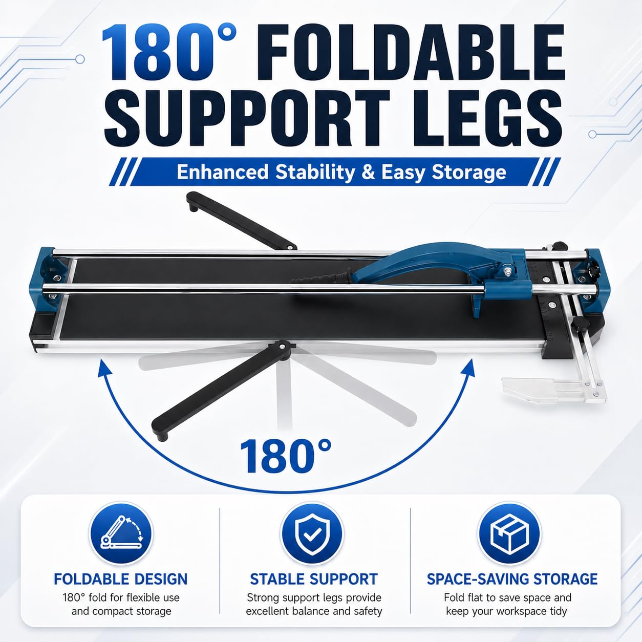48-Inch Manual Tile Cutter, Laser Guided Precision, Tungsten Carbide Cutting Wheel, Ideal for Porcelain and Ceramic Tiles, Durable All-Steel Construction, Tile Cutting Machine