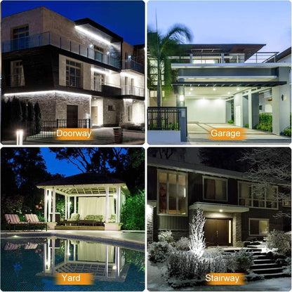 MEIKEE Security Lights with Motion Sensor 15W PIR Light Super Bright 1200 Lumen LED Sensor Flood Lights Outdoor IP66 Waterproof Daylight White Wall Light Perfect for Garage Garden Forecourt Hallway