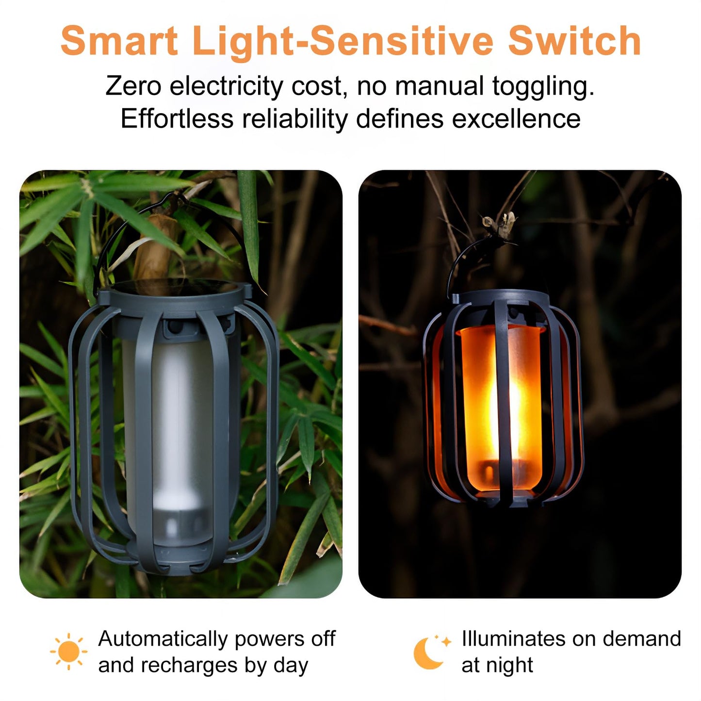 Solar Lanterns Outdoor Waterproof Garden Decor, Flickering Flame Hanging Solar Lights with Tripod Decoration Outside for Yard, Patio, Backyard, Garden, Ideal Gifts for Women Mom Grandma