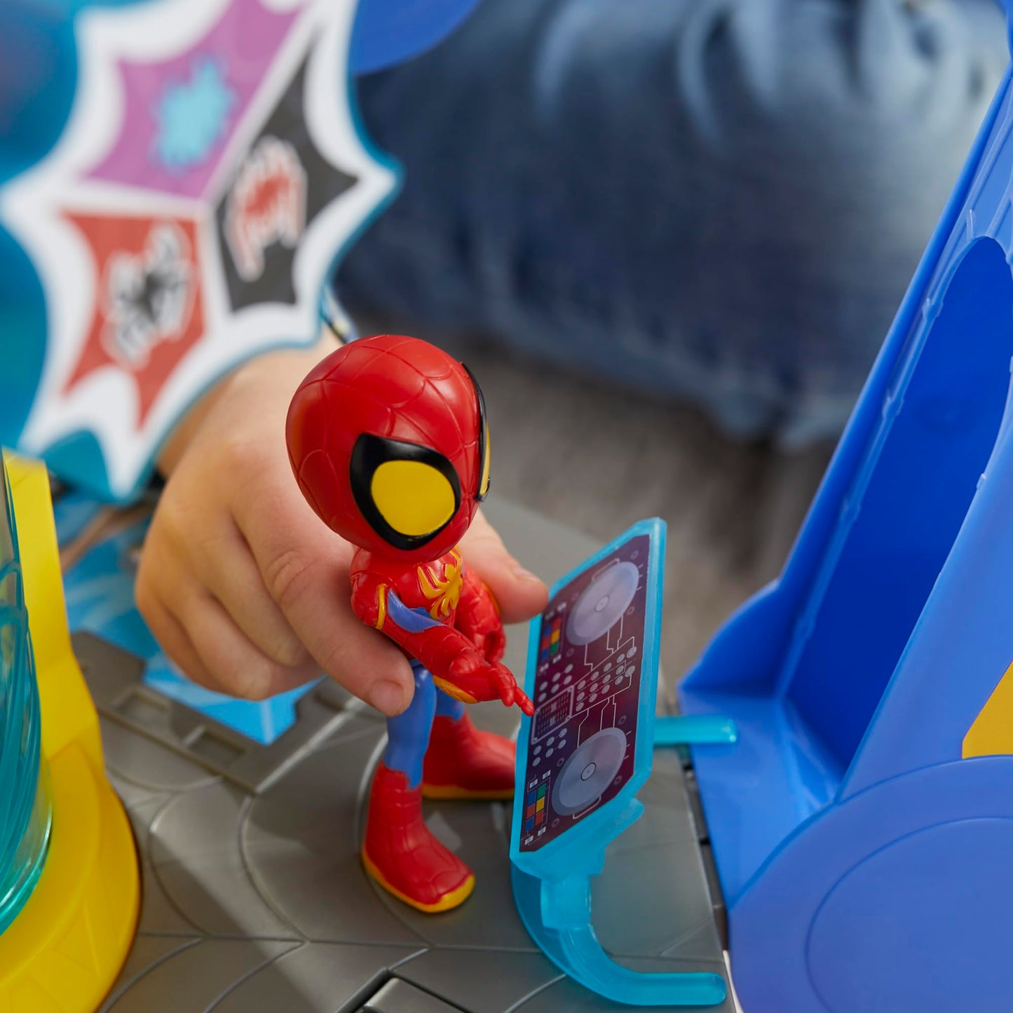 Spidey and His Amazing Friends Web-Spinners Web-Quarters, Kids Playset with Action Figure, Vehicle, and Accessories, Marvel Super Hero Toys, Ages 3 and Up
