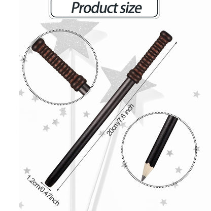 Spakon 30 Pieces Wizard Wand Pencils Wizard Party Supplies Witch Party Decoration, Witch Theme Birthday Halloween Goody Bag Filler Favors for Teen School Rewards Back to School Supplies