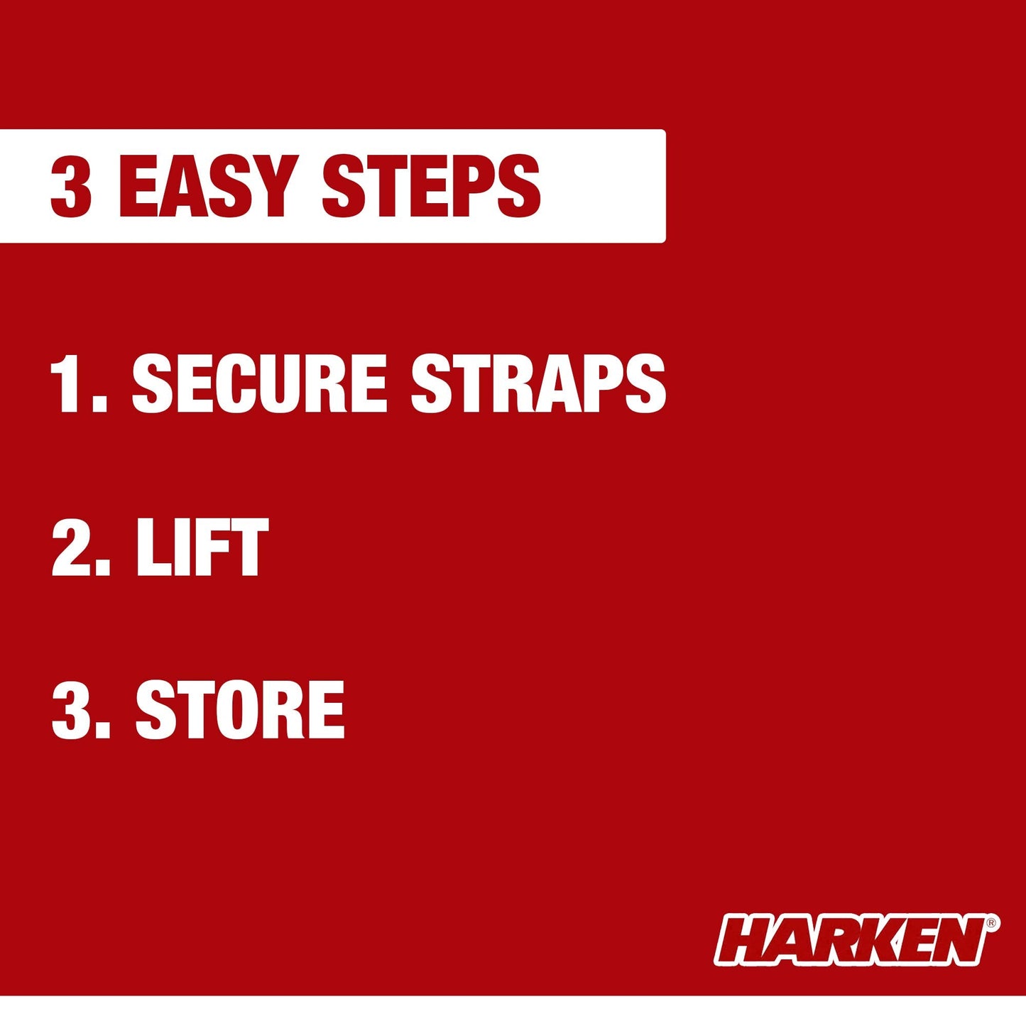 HARKEN - Cargo Box Overhead Garage Storage Hoist, Self-Leveling, Safe Anti-Drop System, Easy One-Person Operation, Smart Garage Organization