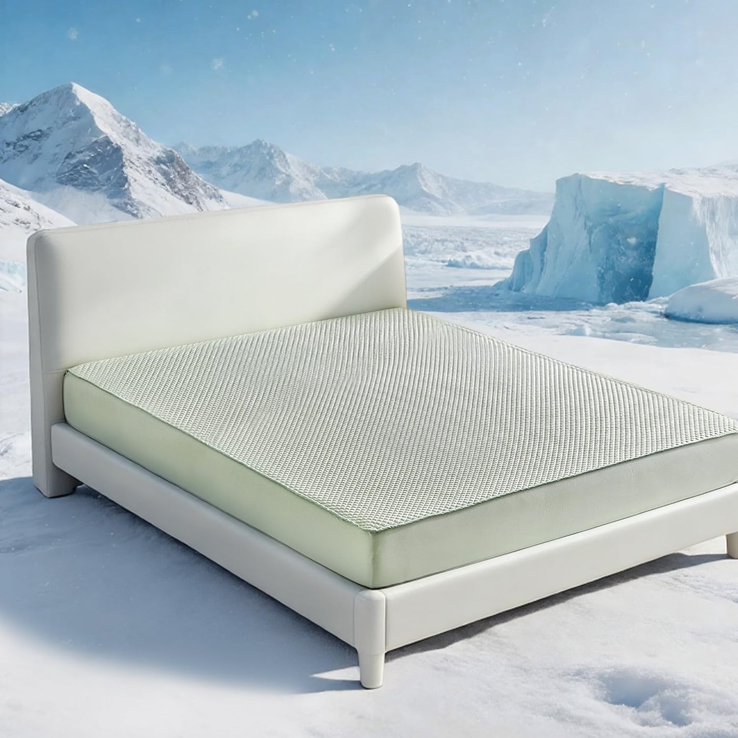 Tokokimo Cooling Mattress Protector - King Size Cooling Waterproof Mattress Protector, 3D Air Fabric Cooling Breathable Mattress Protector, Cooling Mattress Cover for 8"-16" Deep Pocket