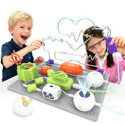 SMILESSKIDDO Science Kits for Kids | STEM Toys for Kid, Electronics Exploration Kit, Over 300 Projects, 16 Circuit Parts, STEM Toy Educational Gifts for Kid Boys Girls Ages 3 4 5 6 7 8 9 10 11 12