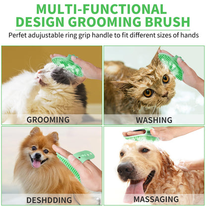Professional 7 in 1 Dog Paw Cleaner for Dogs & Cats - Includes 1 Portable Paw Washer, 1 Bath Brush, 2 Dog Toothbrushes and 3 Absorbent Towels Note: Fits Paws up to 2 Inches Wide (Small, Light Green)