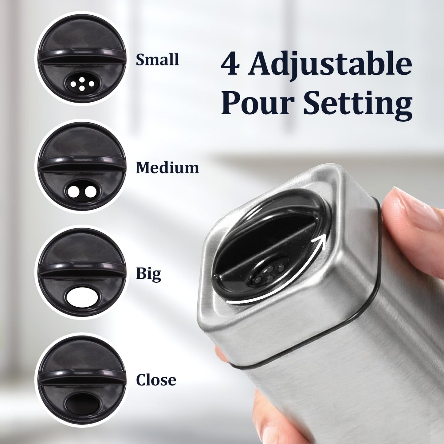 Salt and Pepper Shakers by Aelga, Glass Salt Shaker Set with Adjustable Pour Holes, Ideal for Black Pepper, Kosher and Himalayan