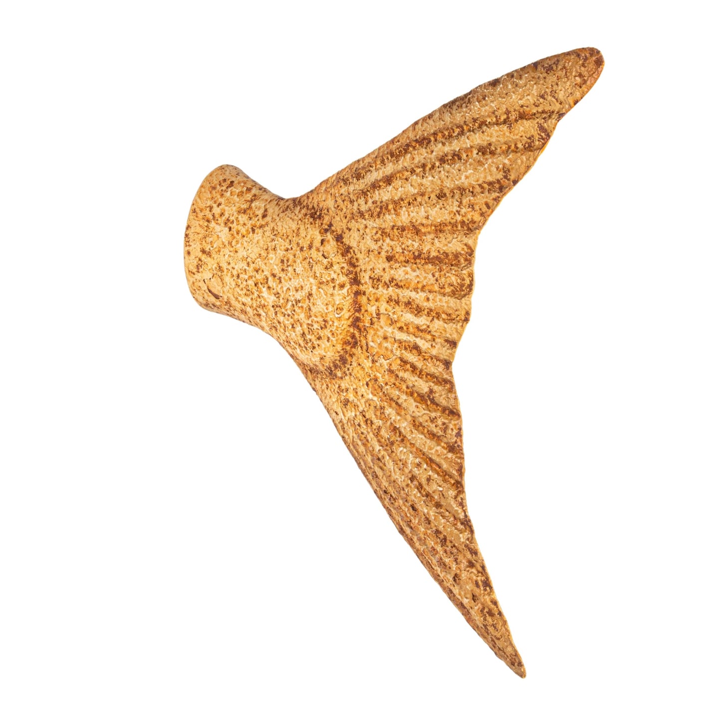Creative Co-Op Distressed Metal Salmon Tail Accent Decor, Gold
