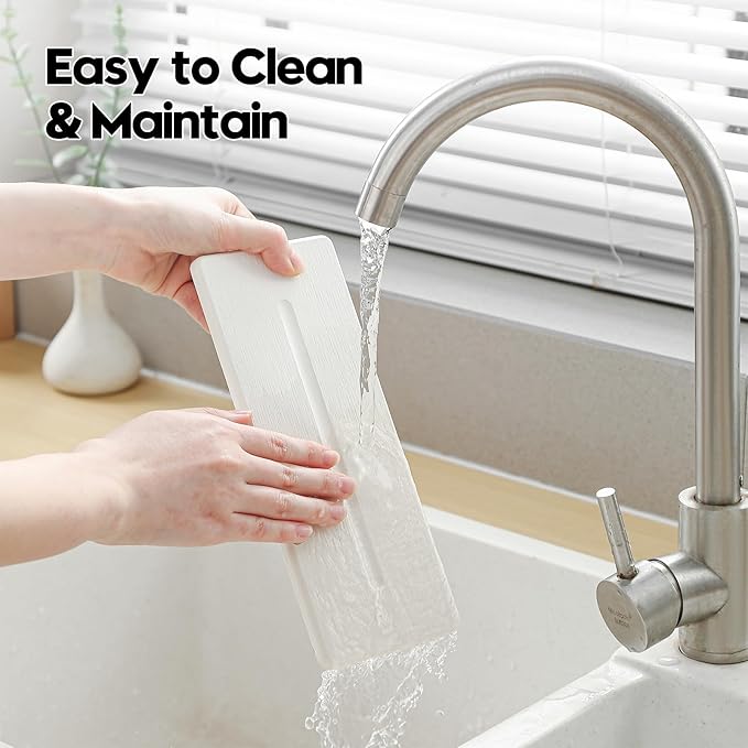 2 Pack Diatomite Stone Sink Tray, Water Absorbing Mat