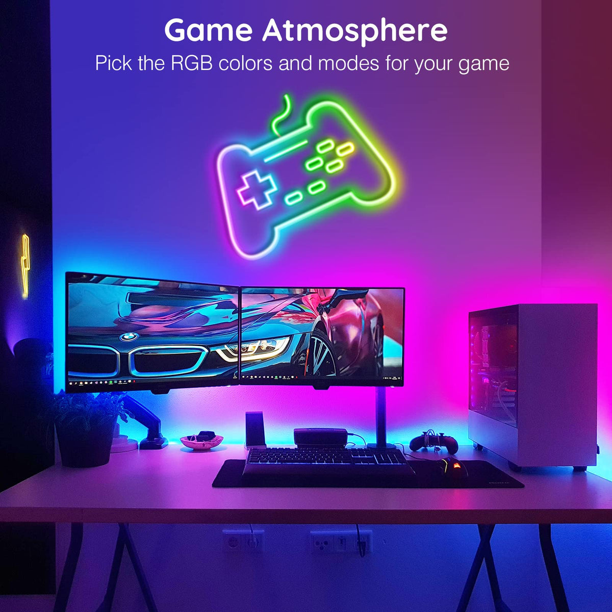AILBTON 20Ft Neon Rope Lights,Flexible Led Rope Lights Control with App/Remote,Multiple Modes Music Sync Gaming RGB Led Neon Lights for Bedroom Outdoor