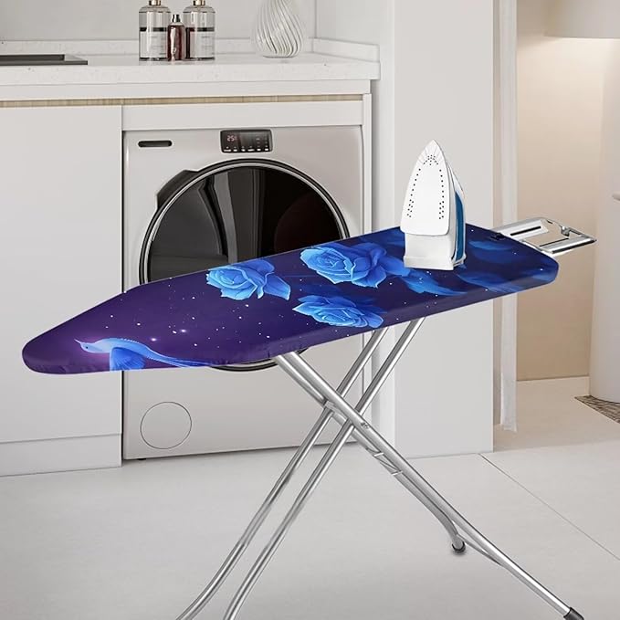 Ironing Board Cover with Elastic Edge, Rose Hummingbird Non Stick Scorch Stain