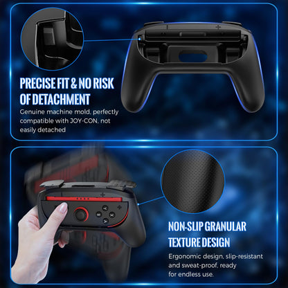 Lmcpa Joy-Con Grips for Nintendo Switch 2 (2025), Ergonomic Anti-Slip Handle Kit Accessories for Switch New Gen 2025 Joy Cons Controller, 2 Pack (Black)