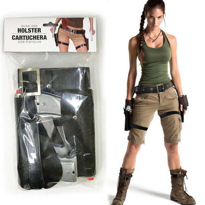 Thigh Holster for Women, SEPTCITY Adjustable Leg Holsters for Toy Gun and Pistols, Cool Cowboy Toys Party Accessory Halloween Cosplay Police Costume for Women