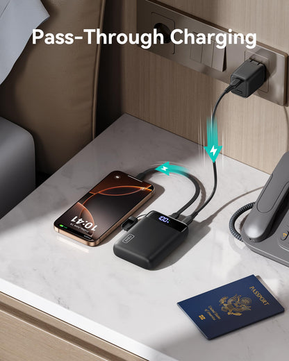 INIU 20000mAh Power Bank, Smallest Fast Charging Portable Charger, USB C In&Out Mini Powerbank, External Phone Battery Pack for iPhone 17 16 15 Pro Samsung S25 S24 Airpods iPad etc Travel & Camping