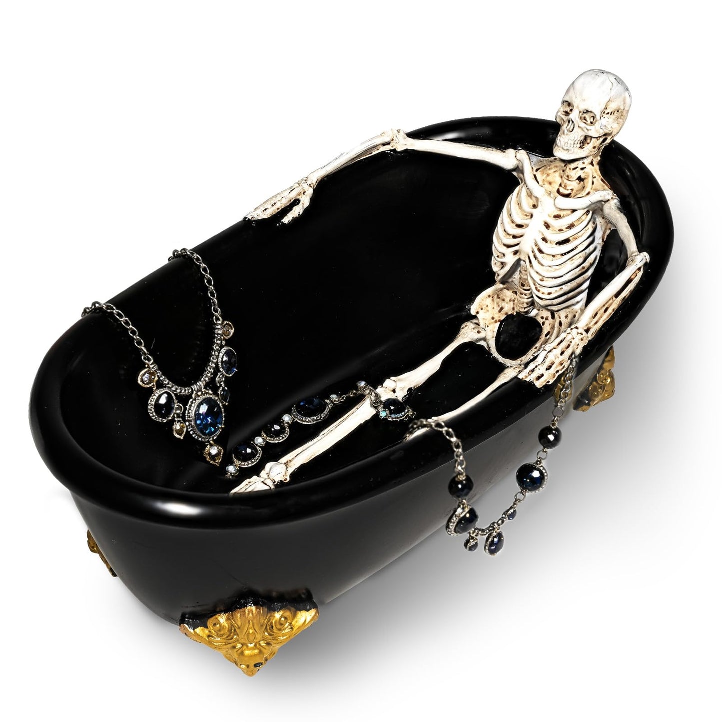 Wowagoga Skull Candy Dish, Bathtub Bowl,Resin Statues,Gothic Decoration for Home Office Decor Servers