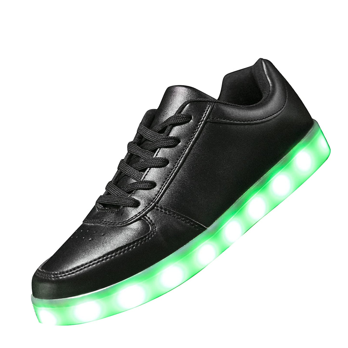PYYIQI LED Light Up Shoes for Women & Men - Sports LED Sneakers with USB Charging for Festivals, Christmas, Halloween & New Year Parties - Black 35
