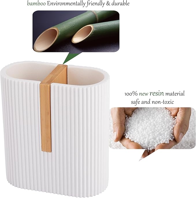 rejomiik Matte White Toothbrush Holders Electric Toothbrush Holder