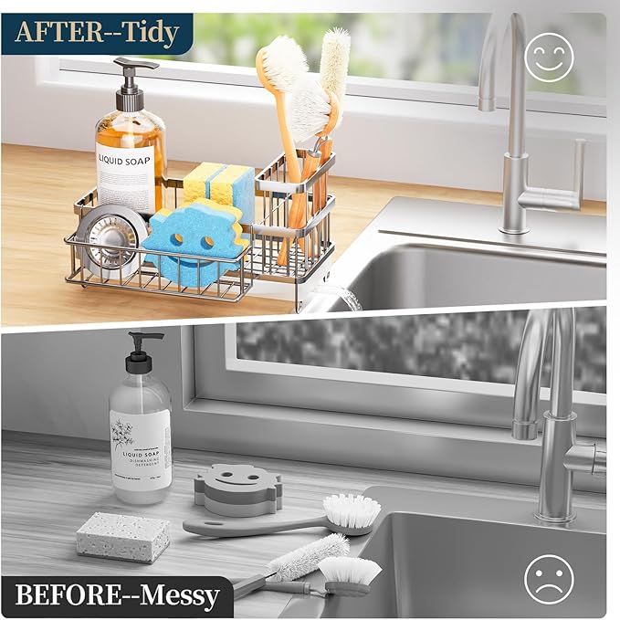 Consuemst Sponge Holder for Kitchen Sink